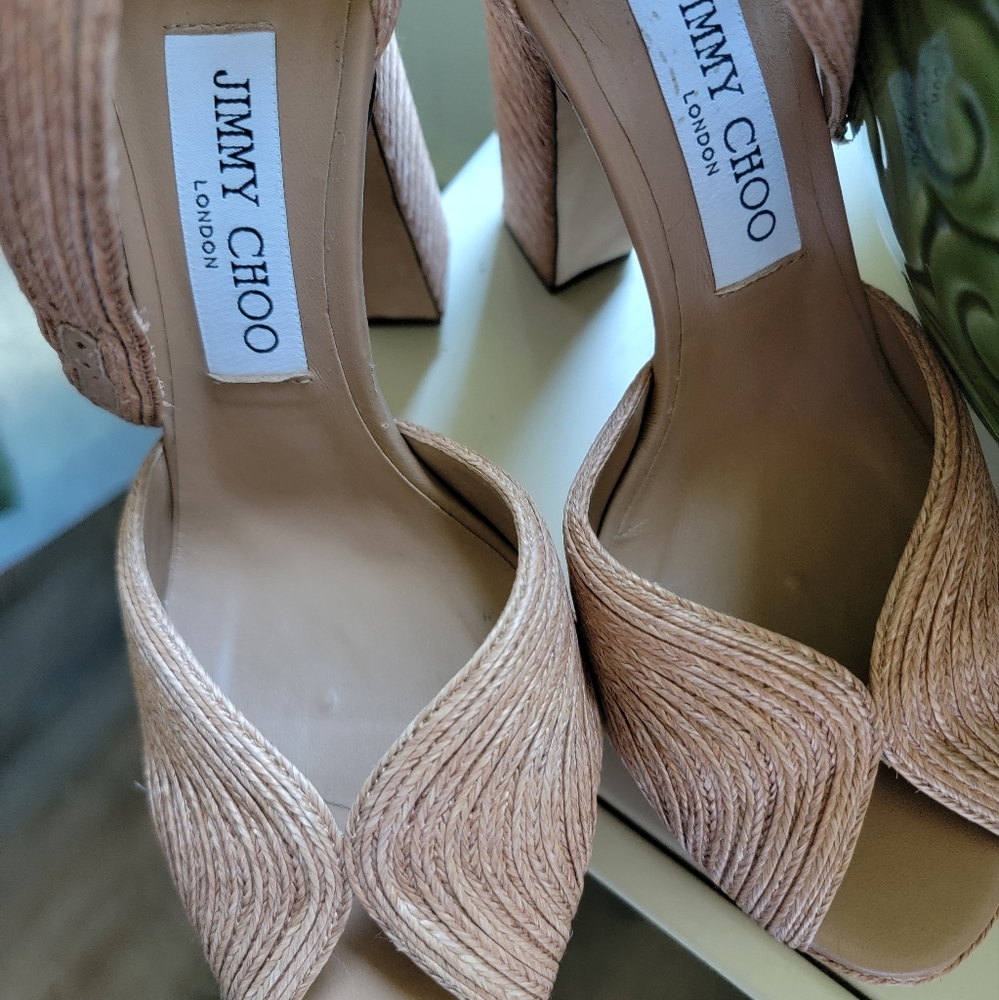 Delilah 120 Raffia Platform Sandals